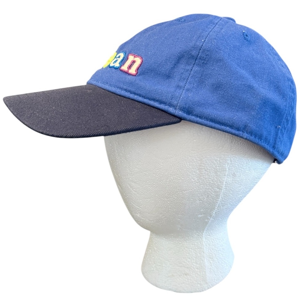 L.L. Bean Colorful Embroidered Blue Cotton Baseball Cap Adjustable Size Kids